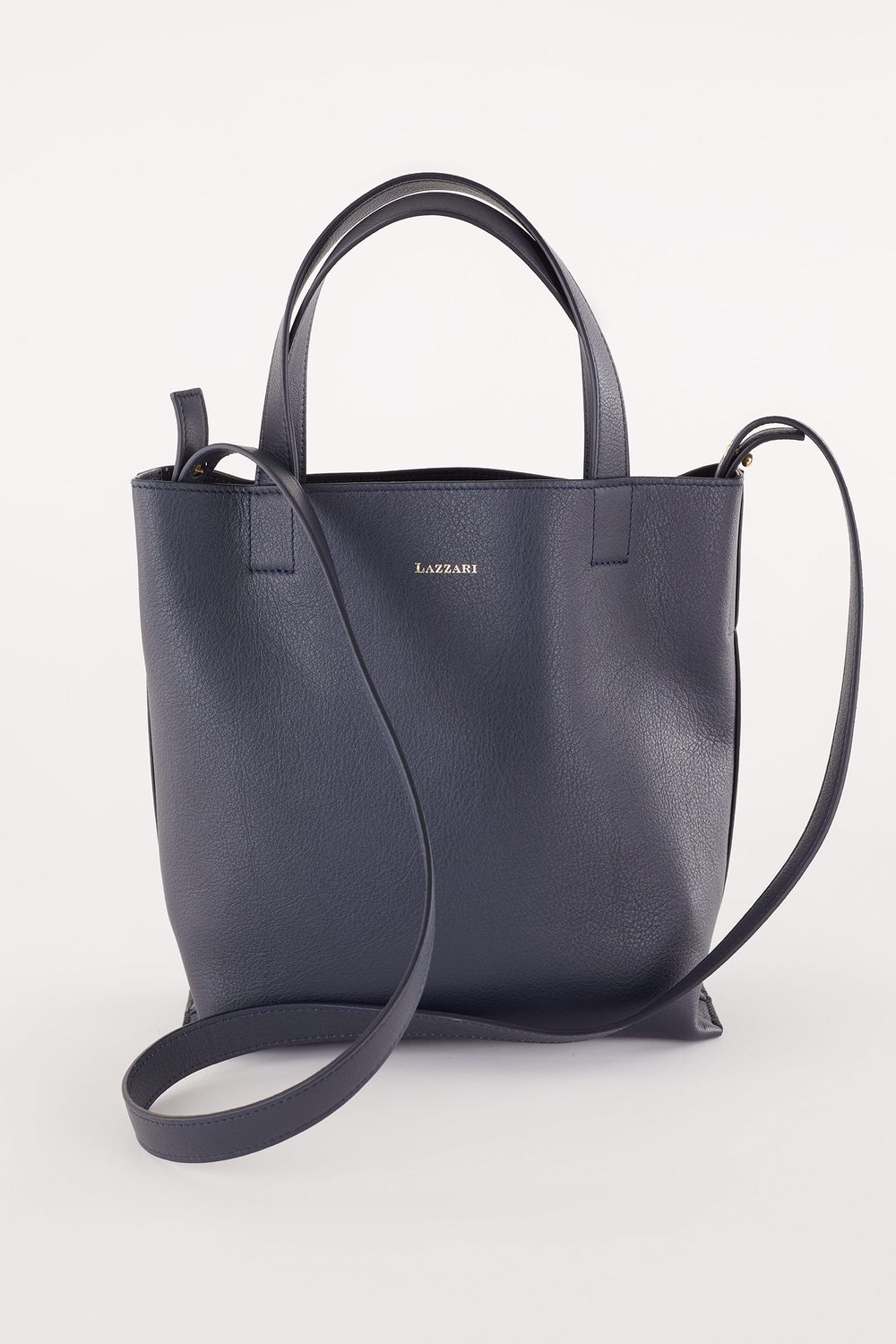 Leather tote bag with shoulder strap