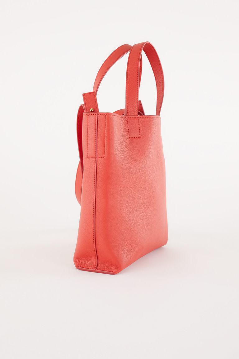 Leather tote cheap with shoulder strap