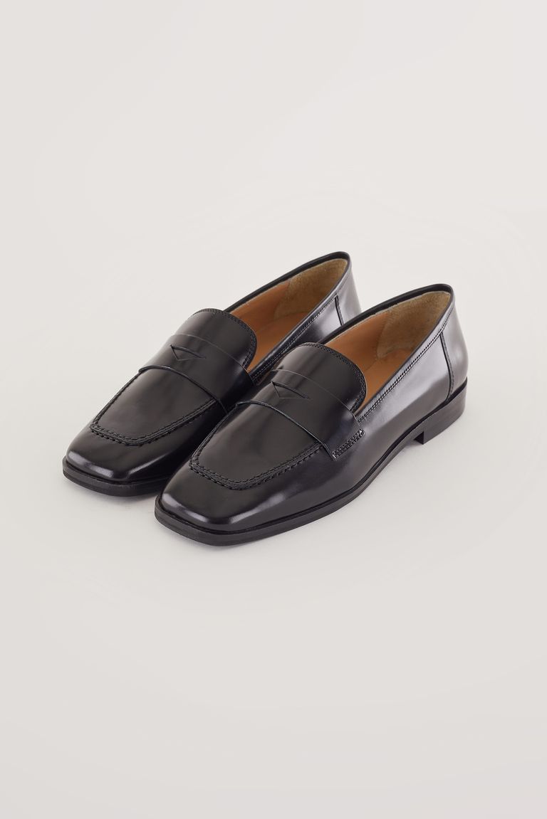 Square toe loafers