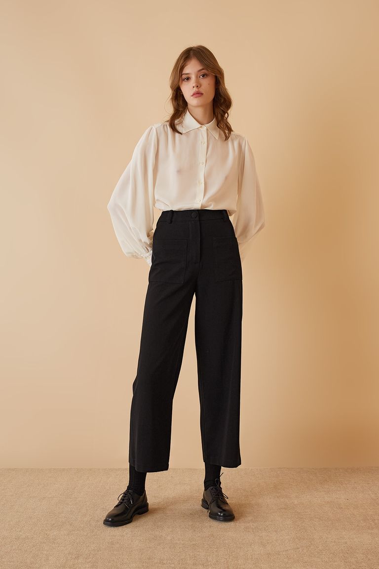 Silk shirt with wide sleeves - Women's Clothing Online Made in Italy