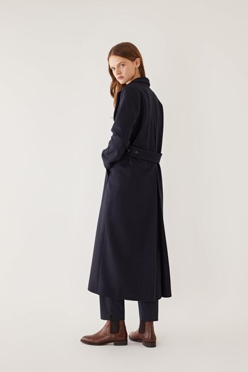 Virgin wool maxi coat