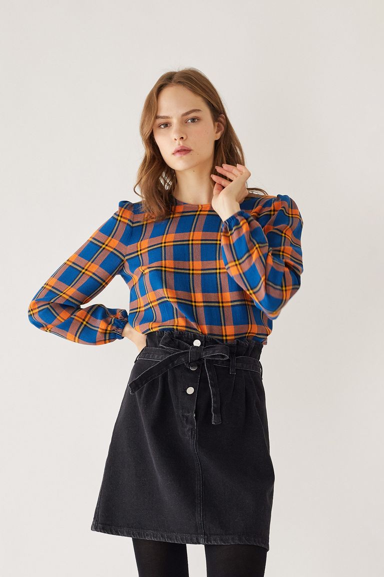 Monki denim mini outlet skirt