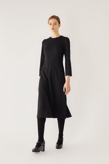 Midi dress with side slit
