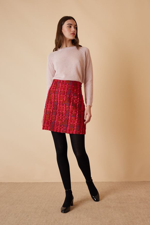 Jacquard A-line skirt