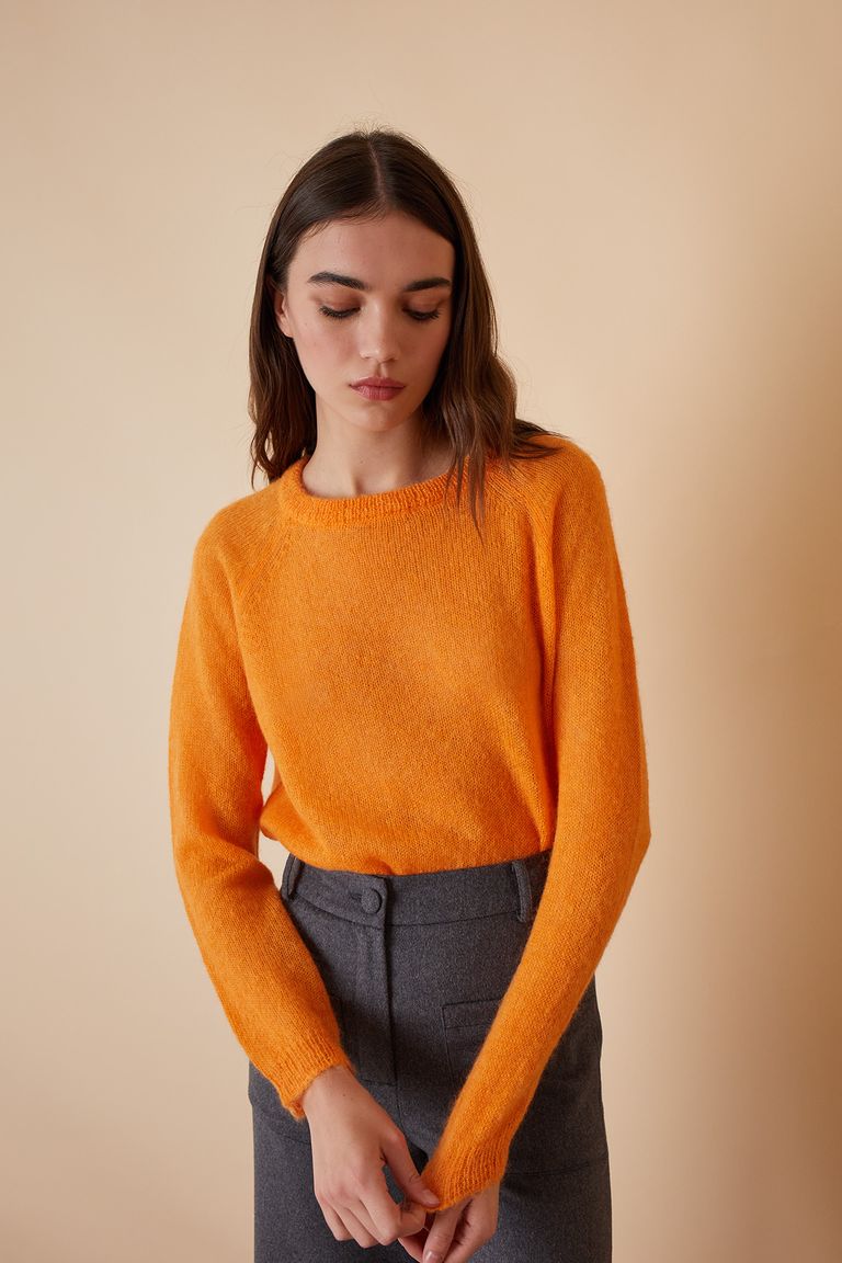Mohair and baby alpaca crewneck - Women's Clothing Online Made 