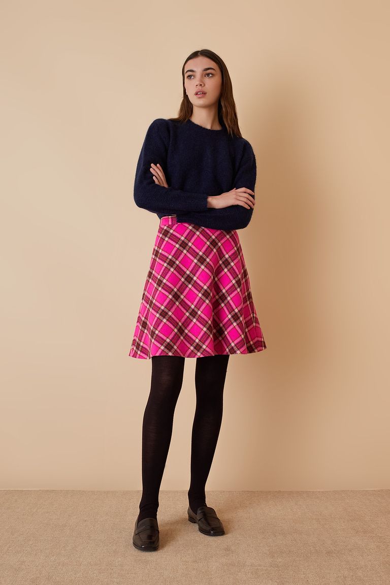 Christmas plaid clearance skirt womens