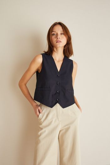 Pinstriped vest