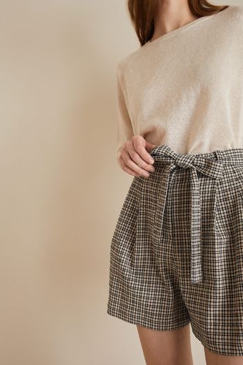 Fluid shorts with matching belt