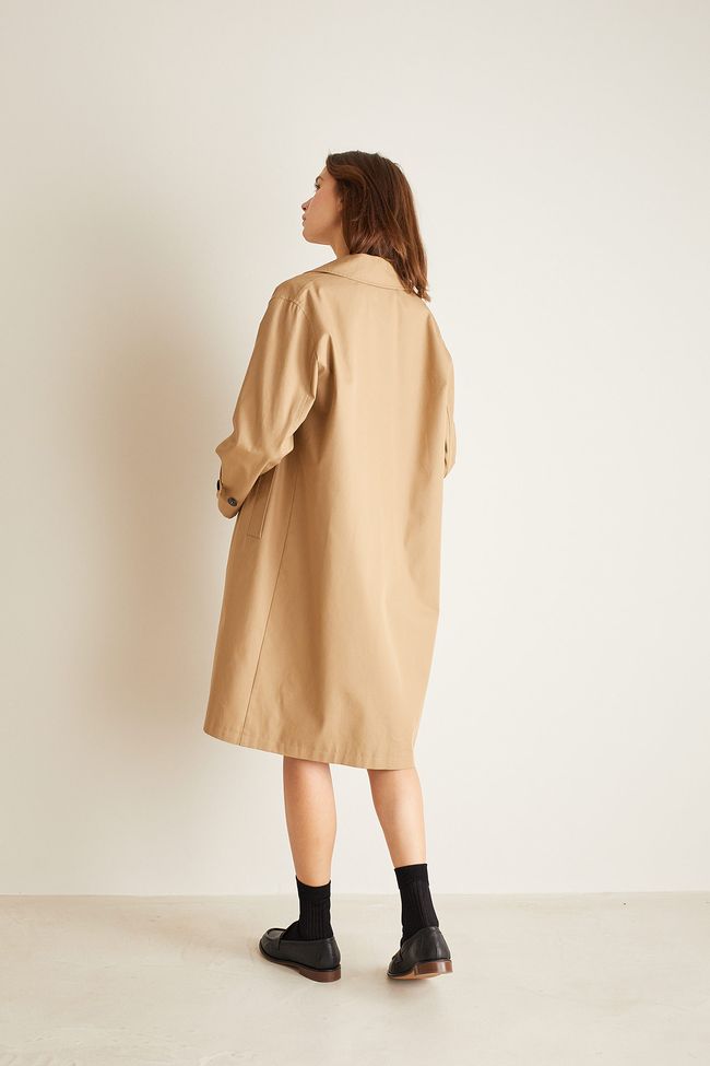 Cotton duster coat with lapels