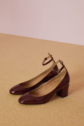 Patent leather Mary Jane with ankle strap