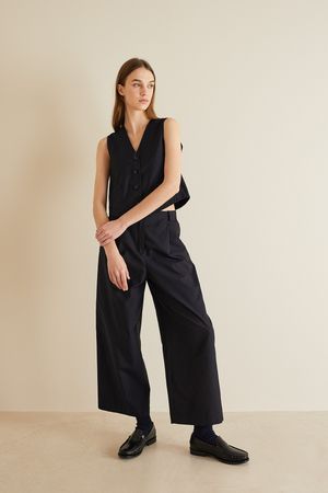 Pantaloni in lino con pinces - Abbigliamento donna made in italy