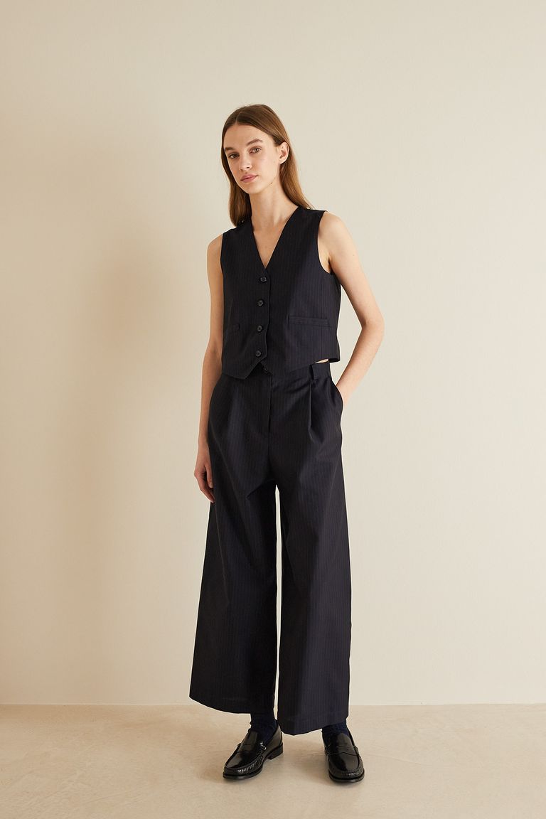 The Hidden Way Lucy Linen Tailored Pant Black - Black | SurfStitch