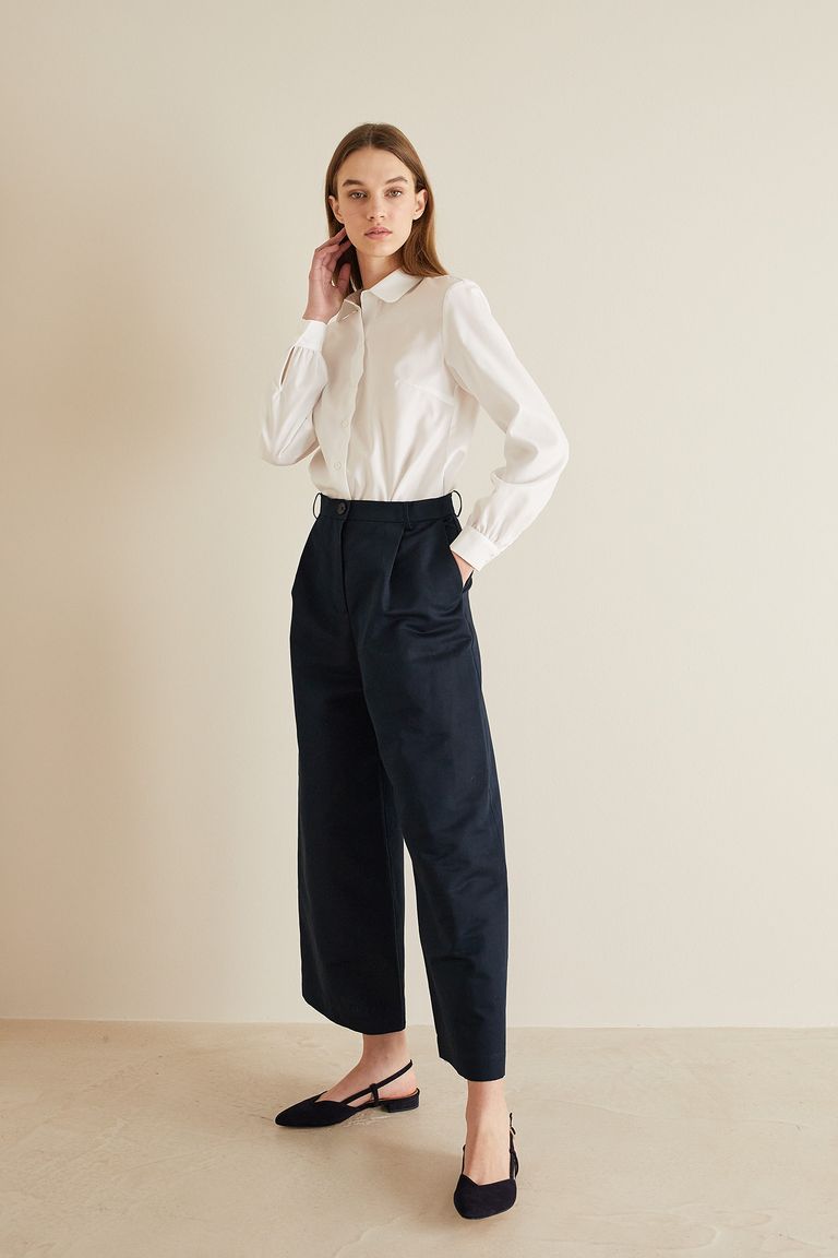 Linen Tailored Wide Leg Trousers  Trousers  Leggings  The White Company  UK