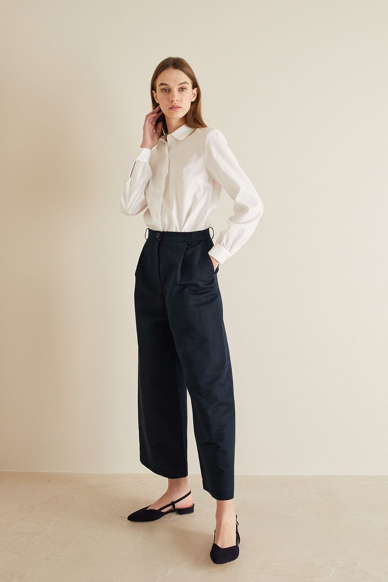 Tailored wide leg outlet trousers