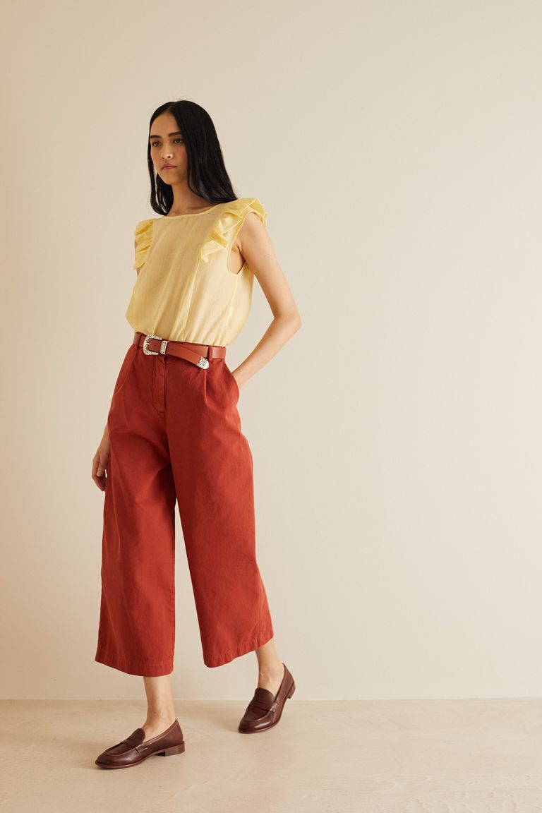 Cropped store summer trousers