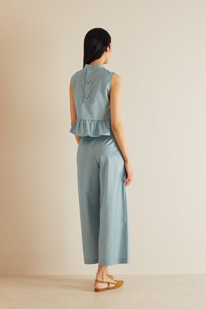Tailored shantung trousers - Women's Clothing Online Made in Italy