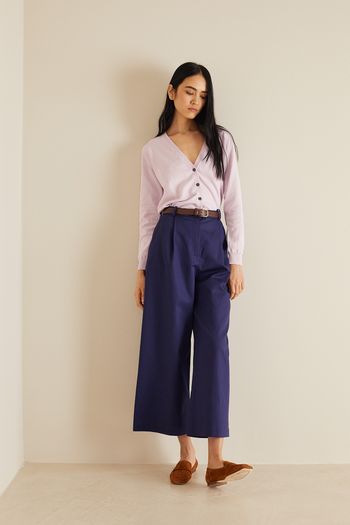 Combed cotton cardigan
