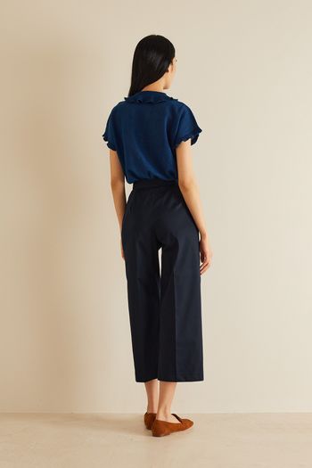 Tailored cropped straight-leg trousers
