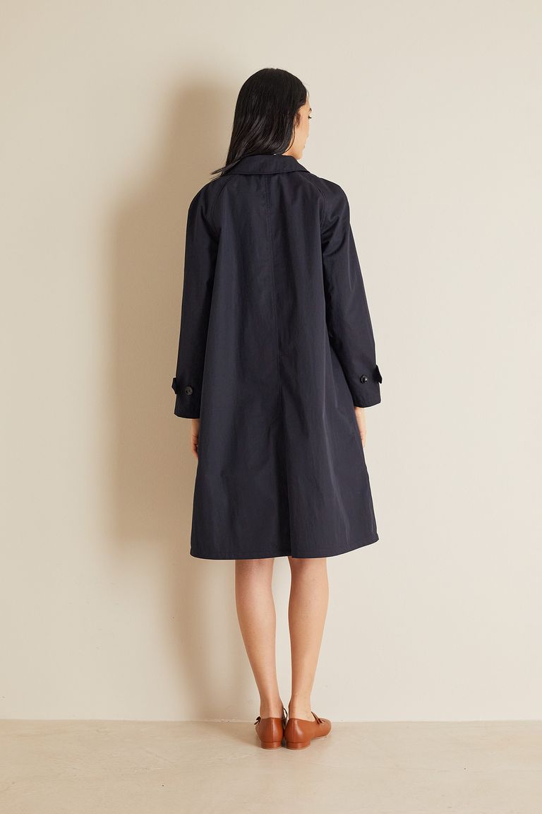 Navy duster coat outlet womens