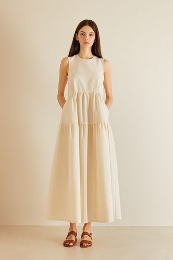 Tiered cotton dress