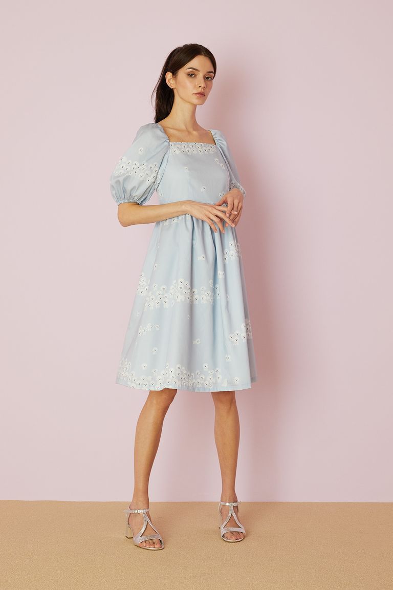 Puff-sleeve dress – Trikotri - Women's Clothing Online Made in Italy