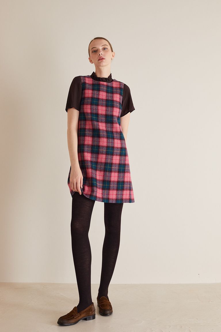 Pinafore dress and tights hotsell