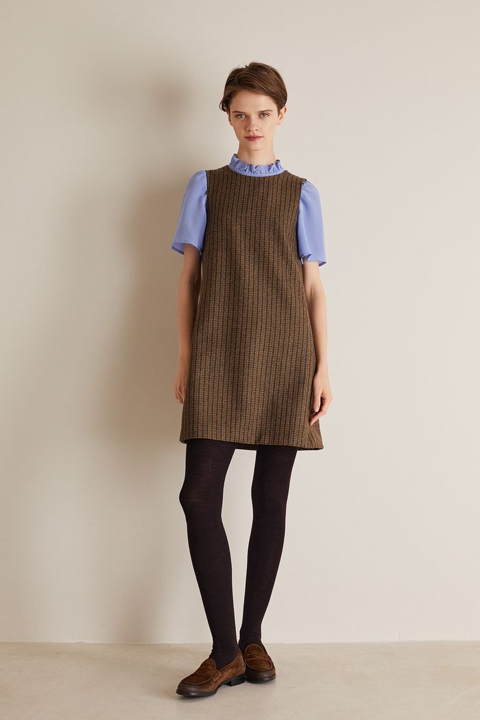 Wool pinafore dress - Women's Clothing Online Made in Italy