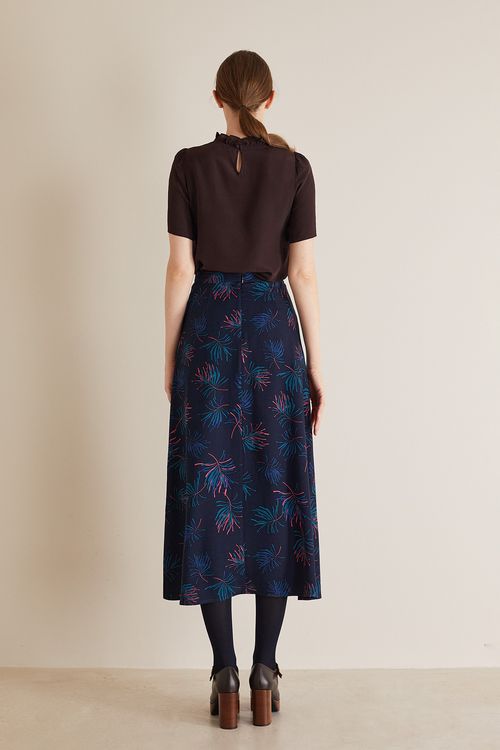 Printed midi skirt