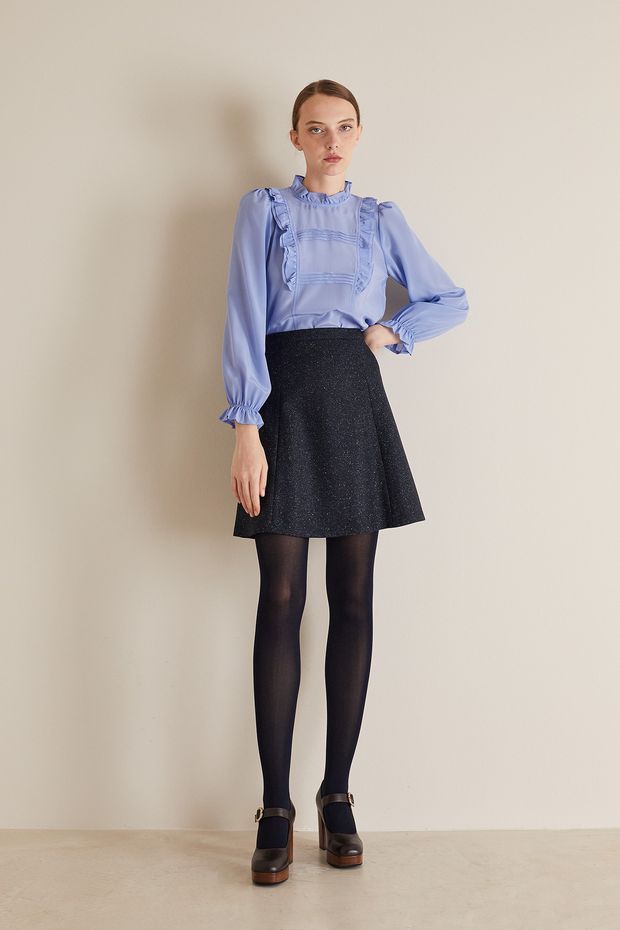 Paneled mini skirt