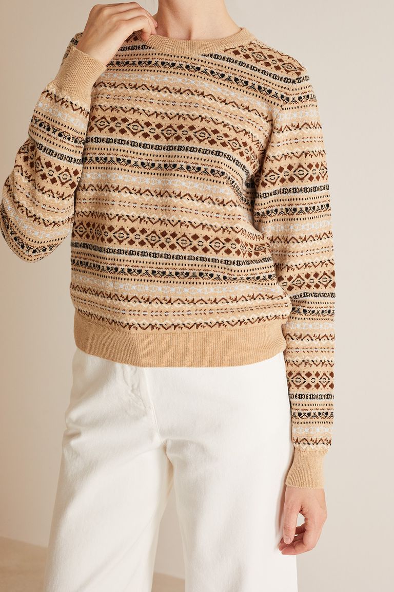 Fair Isle wool jumper - Women's Clothing Online Made in Italy