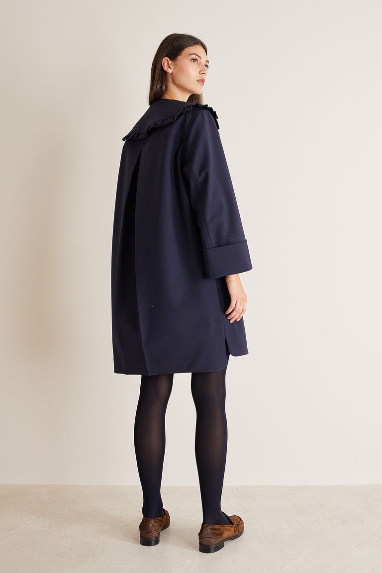 Navy duster sales coat womens