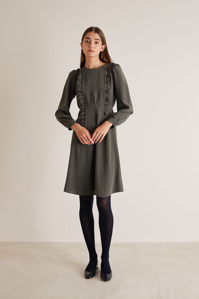Crêpe de chine midi dress - Women's Clothing Online Made in Italy