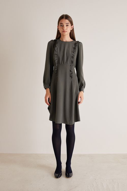Crêpe de chine midi dress