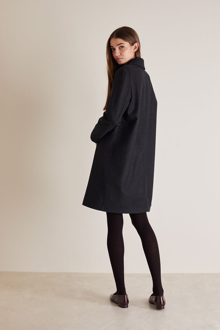 Women's black cashmere long on sale coat