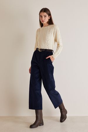 Pantaloni in velluto millerighe - Abbigliamento donna made in italy