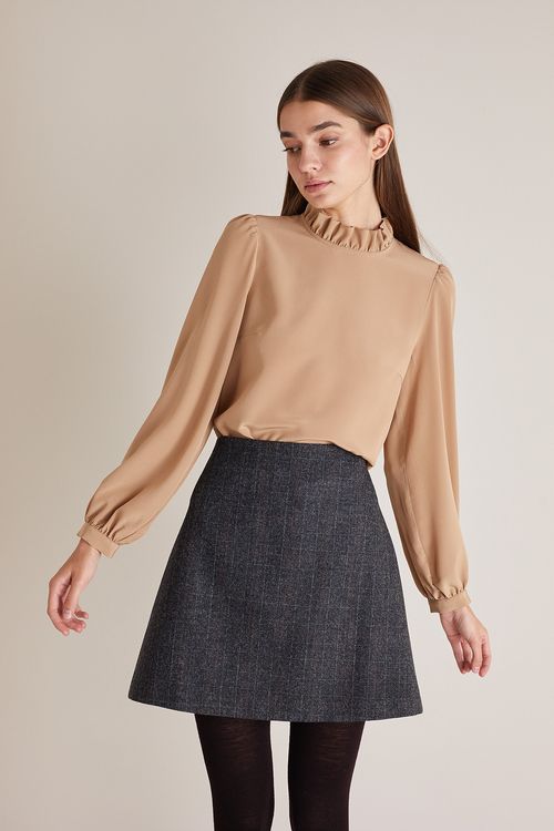 Blusa in seta con maniche ampie