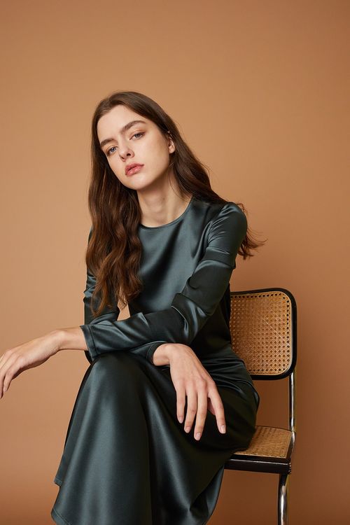 Top in seta elasticizzata