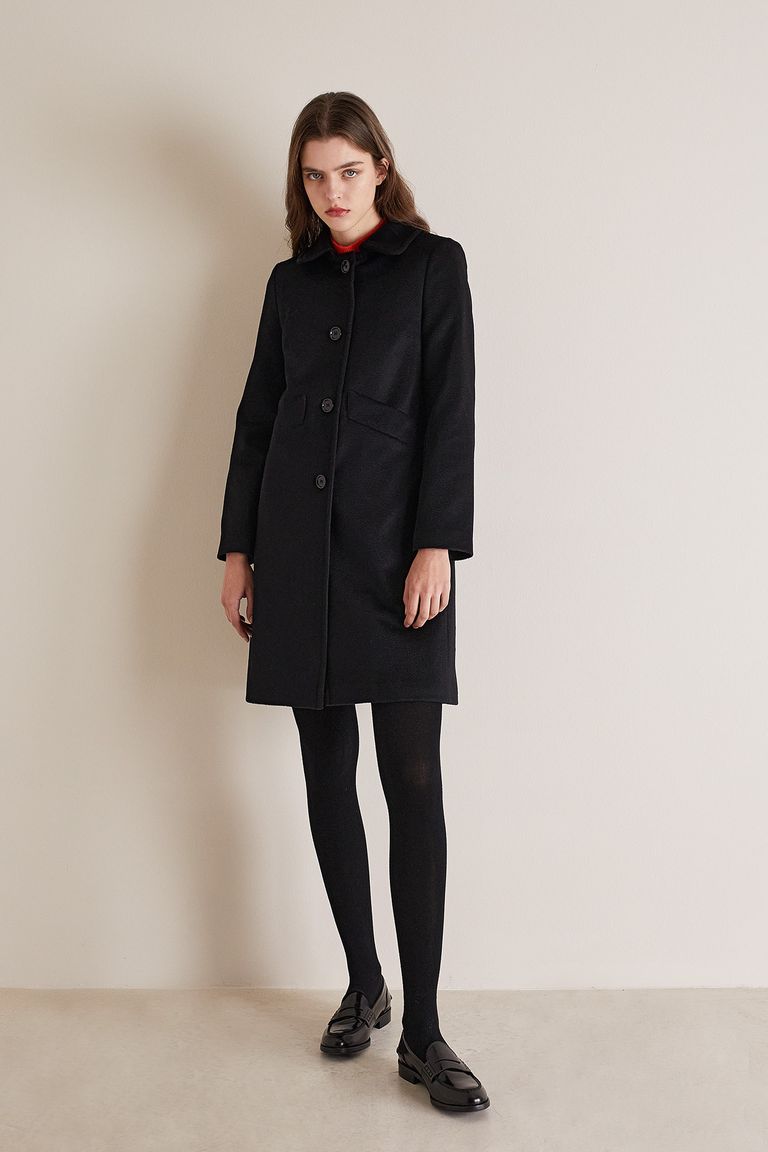 Single breasted shop cashmere coat