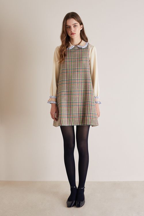 Tartan pinafore dress
