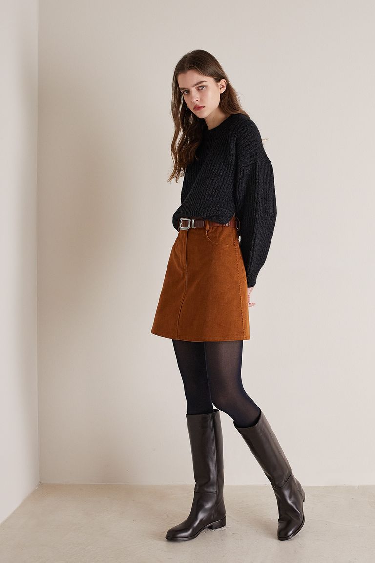 Brown corduroy 2024 skirt 5t