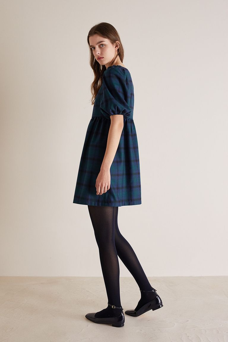 Next tartan dress with hot sale tights