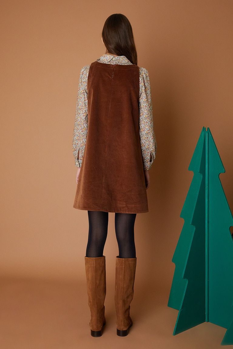 Corduroy pinafore clearance dress womens