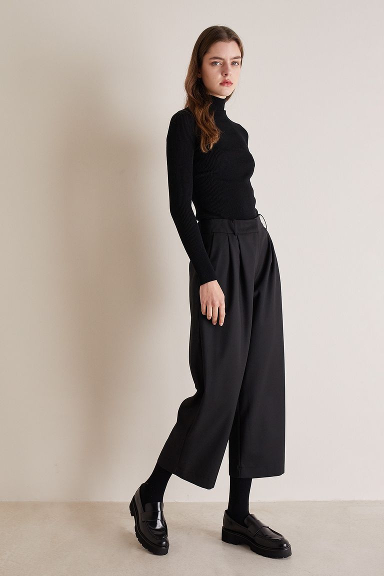 Raey Black Bootcut wool tuxedo trousers | 매치스패션, 모던 럭셔리 온라인 쇼핑