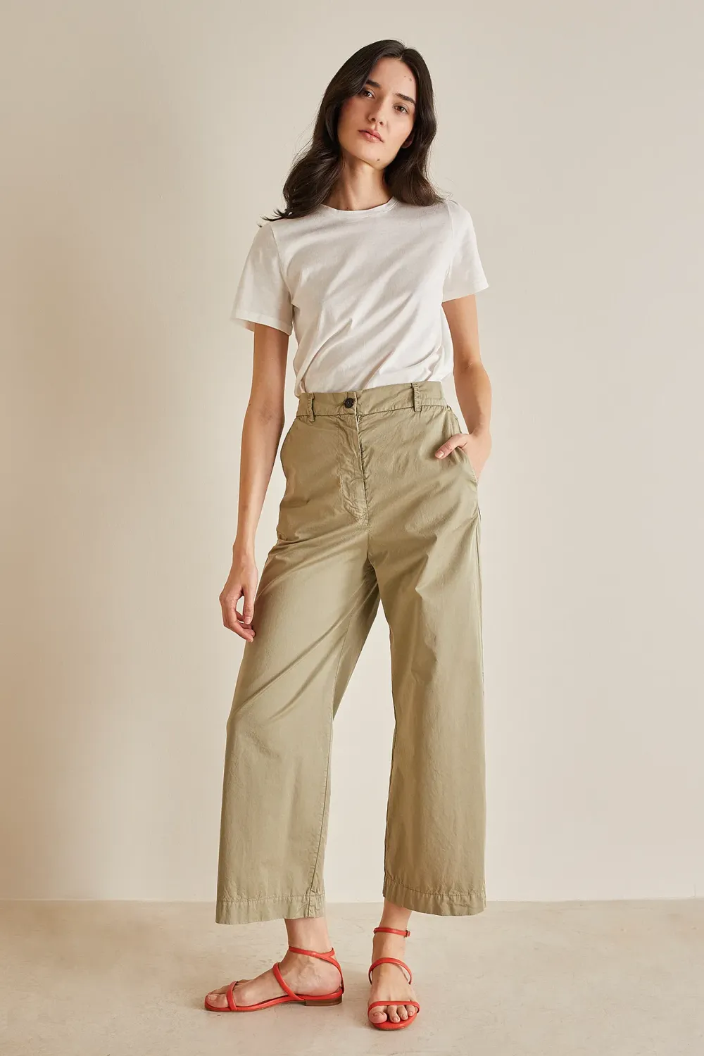 Pantaloni in cotone con elastico