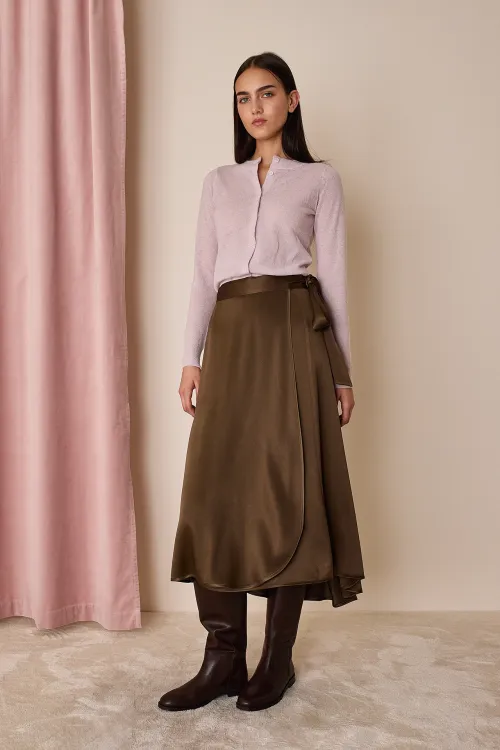 Silk wrap skirt