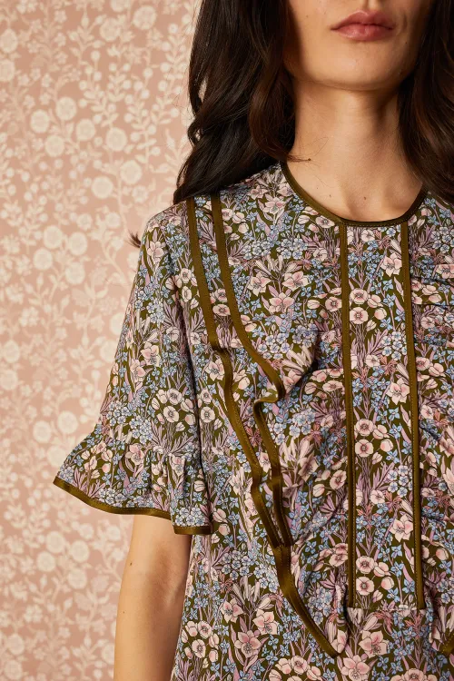 Silk ruffled dress – Made with Liberty Fabrics