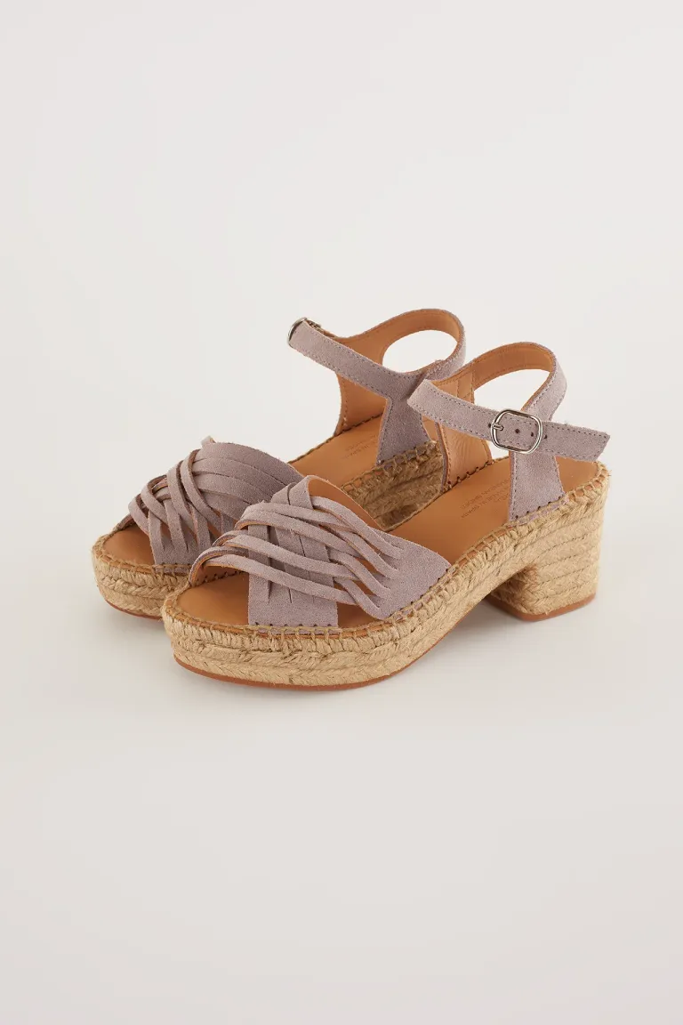 Naguisa outlet Espadrille Adjustable Buckle Strap Heel Sandals Size 39