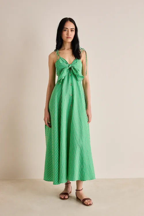 Sundress with knotted neckline