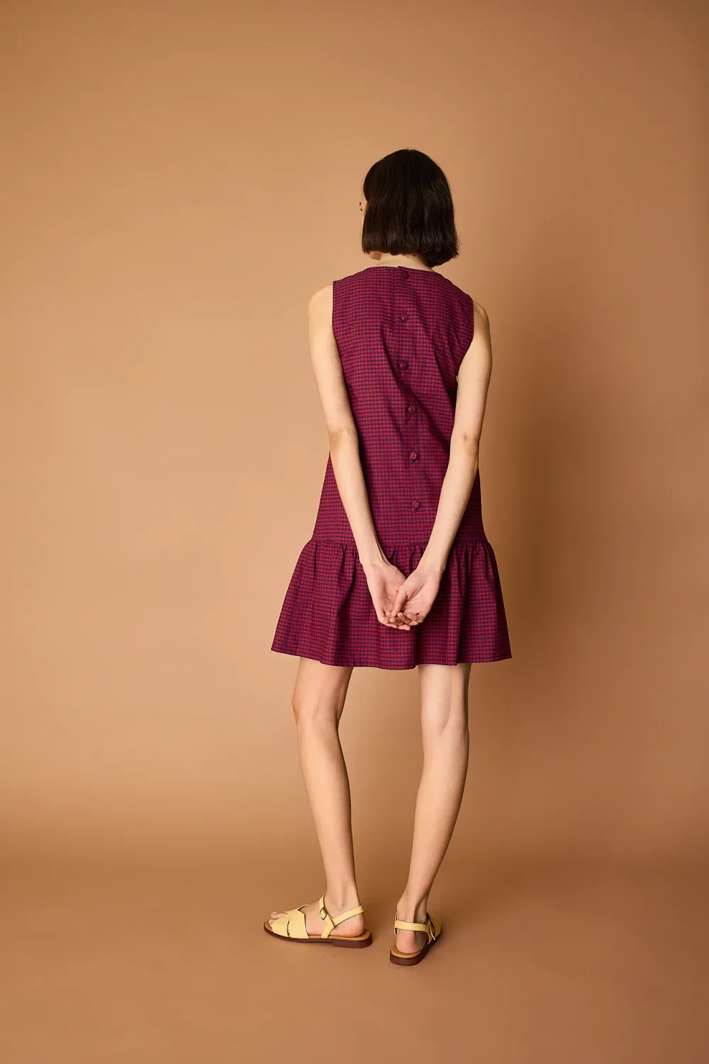 Drop-waist sleeveless dress
