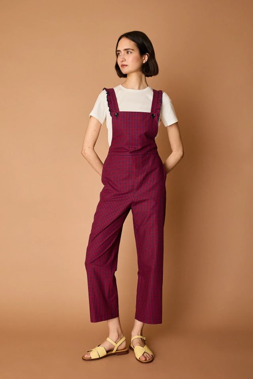 Cotton gingham overall